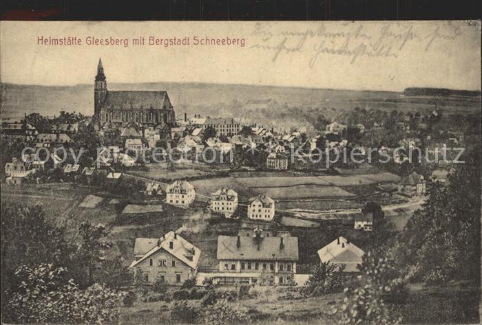 Schneeberg Erzgebirge Heimstaette Gleesberg Bergstadt Kirche