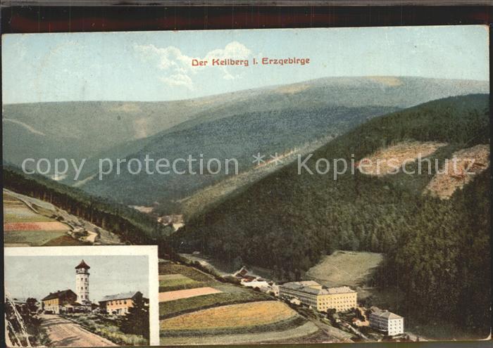 Gottesgab Bozi Dar Panorama mit Keilberg Erzgebirge