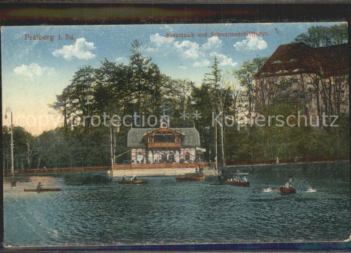 Freiberg Sachsen Kreuzteich Schwanenschloesschen