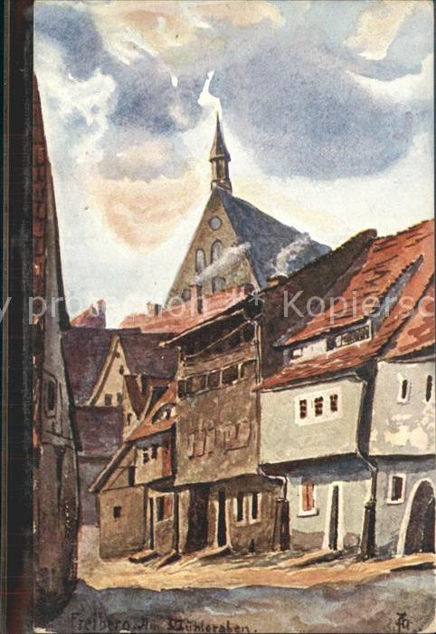 Freiberg Sachsen Freiberger Blumentag Kuenstlerkarte