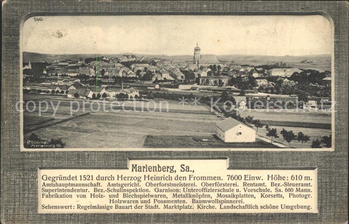 Marienberg Erzgebirge Stadtansicht