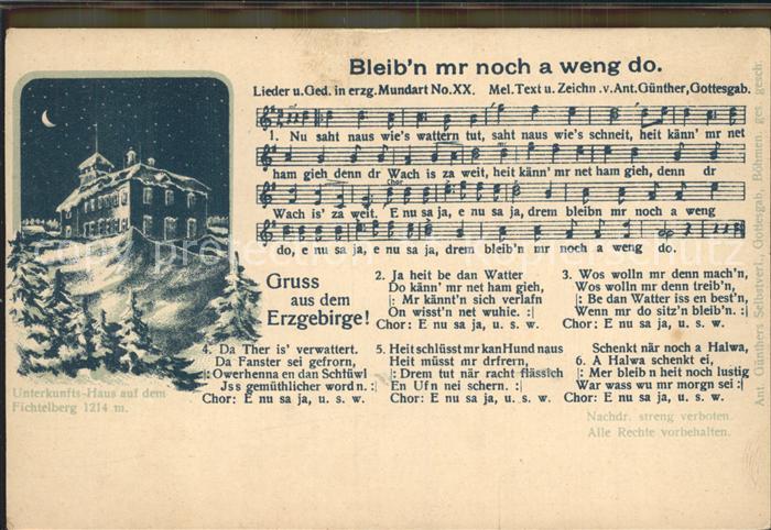 Oberwiesenthal Erzgebirge Unterkunfts- Haus Lied