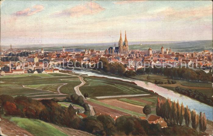 REGENSBURG Bayern Panorama mit Dom