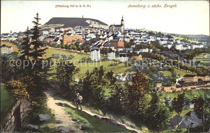 Annaberg-Buchholz Erzgebirge mit Poehlberg