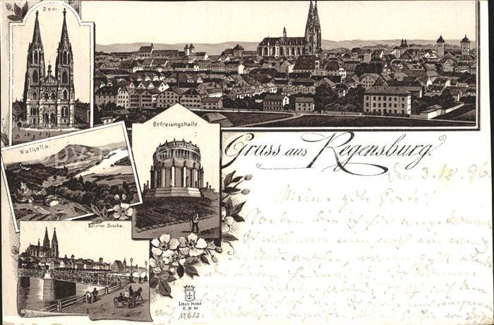 REGENSBURG Bayern Dom Total Walhalla Befreiungshalle Eiserne Bruecke