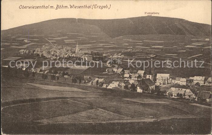 Oberwiesenthal Erzgebirge mit Boehm Wiesenthal und Fichtelberg