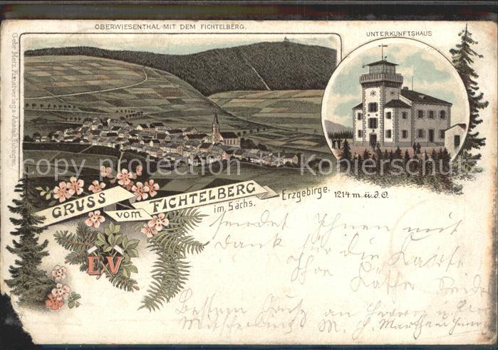 Oberwiesenthal Erzgebirge mit Unterkunftshaus Fichtelberg