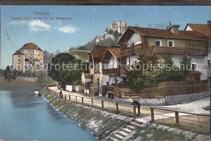 PAssAU Bayern Fischerhaeuser an der Ilz mit Niederhaus