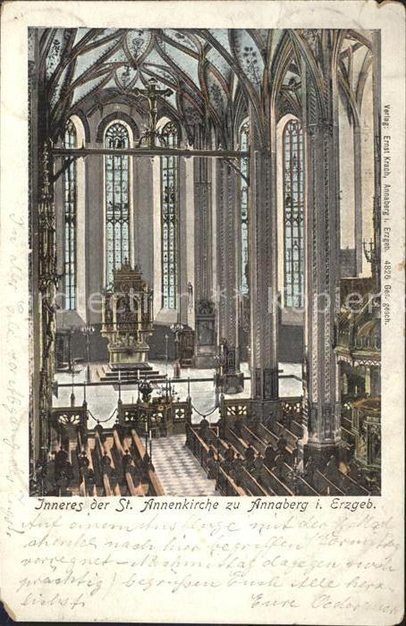 Annaberg-Buchholz Erzgebirge St Annenkirche Inneres