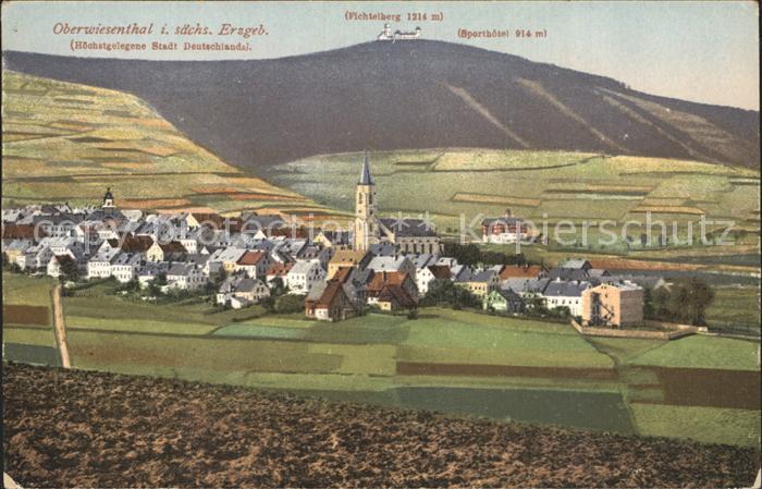 Oberwiesenthal Erzgebirge mit Fichtelberg und Sporthotel