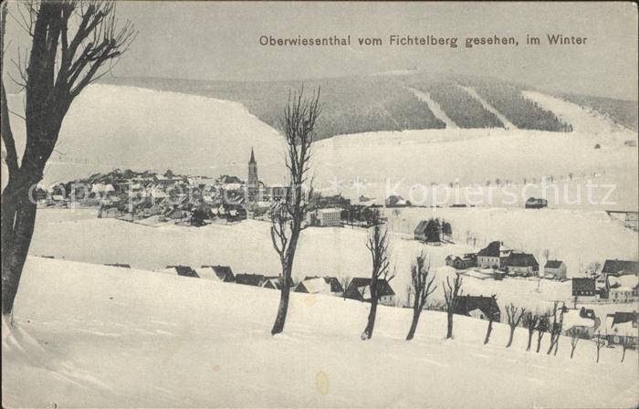 Oberwiesenthal Erzgebirge Blick vom Fichtelberg