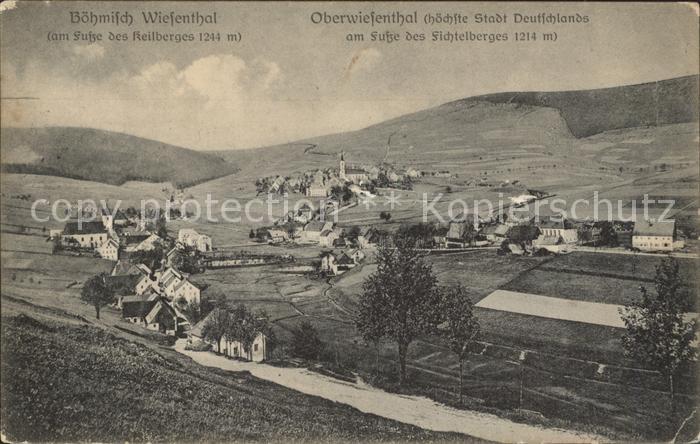 Oberwiesenthal Erzgebirge mit Boehm Wiesenthal Keilberg und Fichtelberg