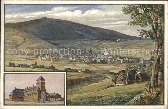 Oberwiesenthal Erzgebirge mit Fichtelberg Unterkunftshaus