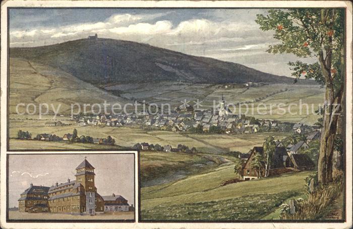 Oberwiesenthal Erzgebirge mit Fichtelberg Unterkunftshaus