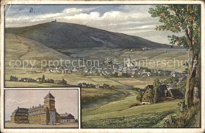 Oberwiesenthal Erzgebirge mit Fichtelberg Unterkunftshaus