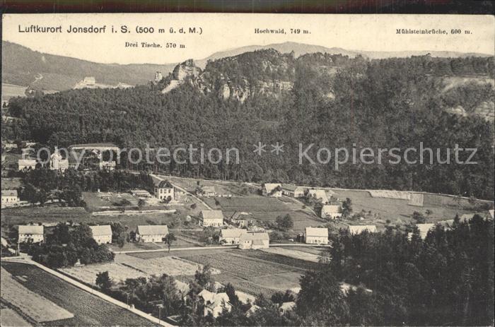 Jonsdorf mit Drei Tische Hochwald Muehlsteinbruecke