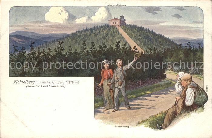 Fichtelberg Oberwiesenthal Unterkunftshaus mit Prinzenweg