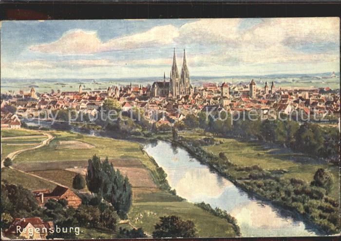 REGENSBURG Bayern Totalansicht mit Dom