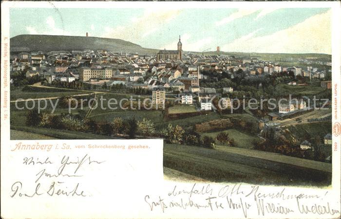Annaberg-Buchholz Erzgebirge Panorama vom Schreckenberg