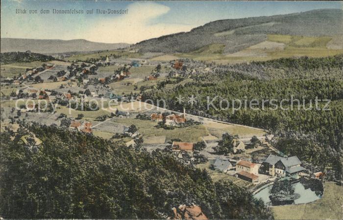 Jonsdorf Blick vom Nonnenfelsen auf Neu Jonsdorf