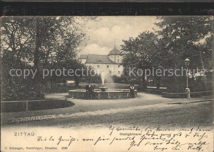 Zittau Stadtgaertnerei Fontaene