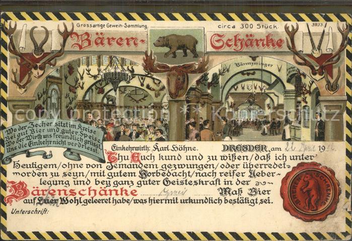 DRESDEN Elbe Baeren Schaenke Baerenzwinger