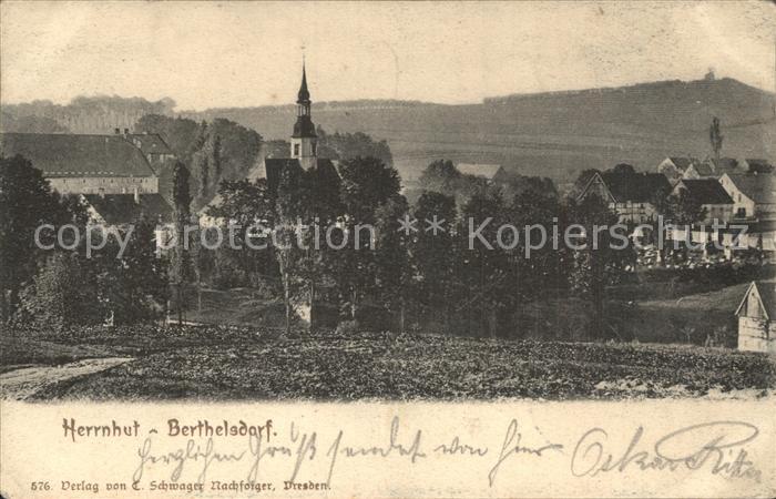 Berthelsdorf Herrnhut Ortsblick