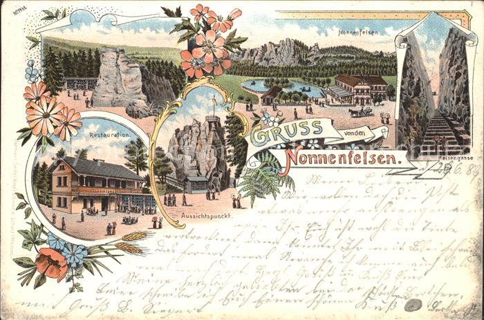 Jonsdorf Restauration Aussichtspunkt Nonnenfelsen Felsengasse