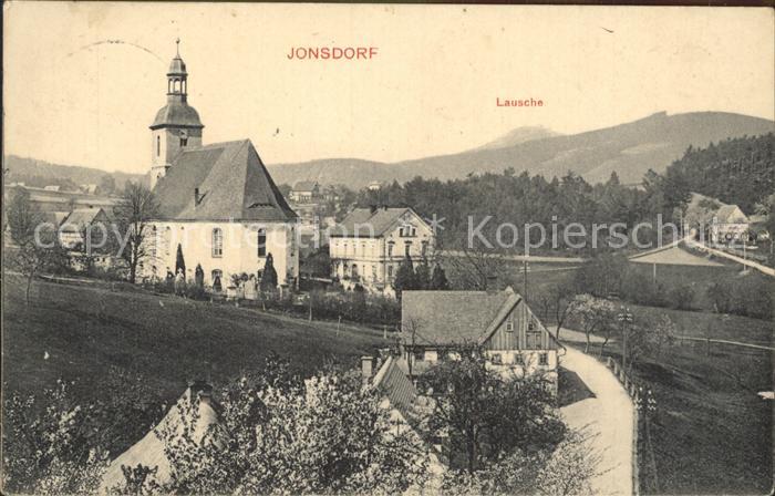 Jonsdorf mit Kirche und Lausche