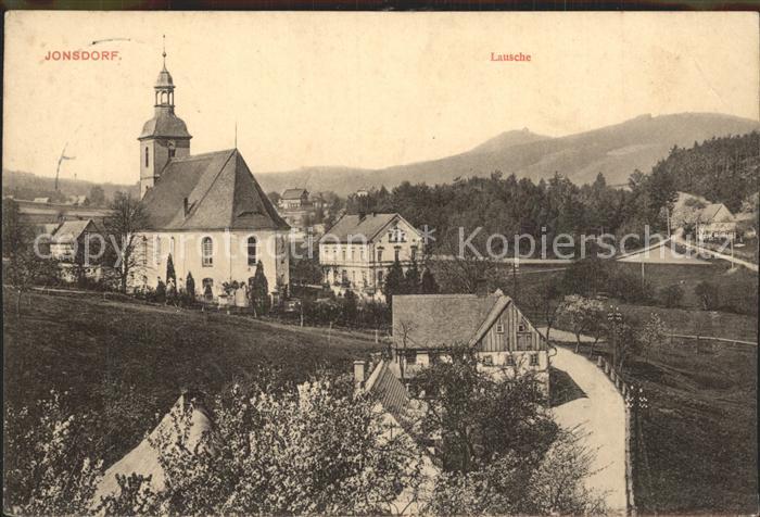 Jonsdorf mit Kirche und Lausche