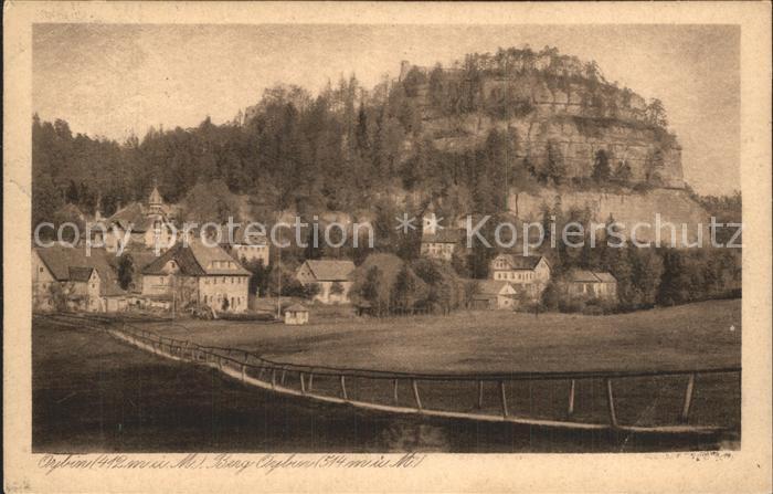 Oybin Sachsen Ortsansicht mit Berg