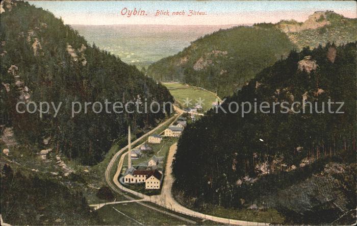 Oybin Sachsen Panorama Talblick nach Zittau