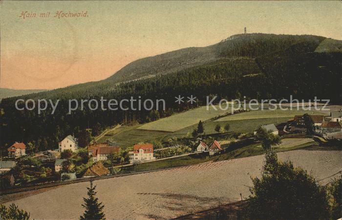 Hain Oybin Panorama Blick zum Hochwald Aussichtsturm