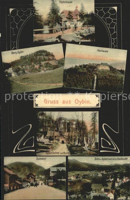 Oybin Sachsen Toepferbaude Berg Oybin Kirchhof Ruine Bahnhof Hochwald