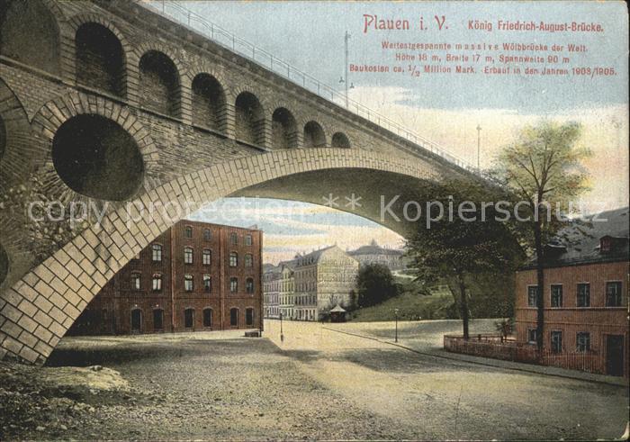 Plauen Vogtland Koenig Friedrich August Bruecke Soldatenbrief