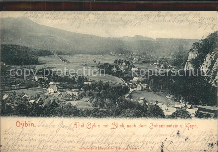 Oybin Sachsen Tal Oybin mit Blick nach dem Johannisstein und Hayn