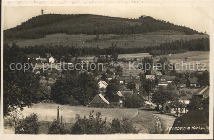 Krombach Krompach Teilansicht mit Hochwald Aussichtsturm