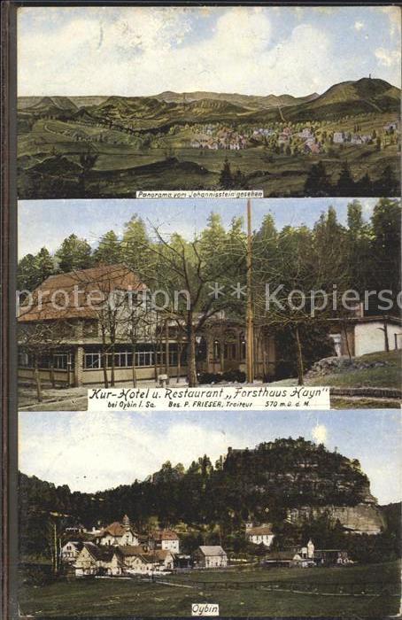 Oybin Sachsen Panorama vom Johannisstein gesehen Kurhotel Restaurant Forsthaus H