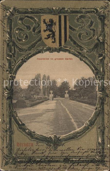DRESDEN Elbe Hauptallee Grosser Garten