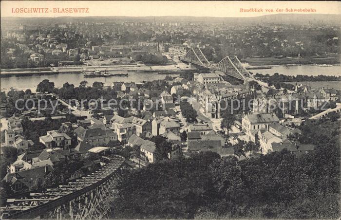 Loschwitz Blasewitz Rundblick von der Schwebebahn