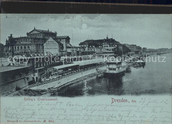 DRESDEN Elbe Helbig`s Etablissement