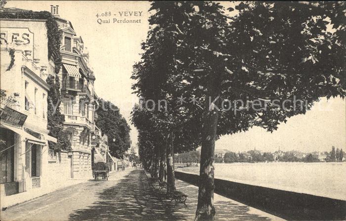 Vevey VD Quai Perdonnet Lac Leman Genfersee