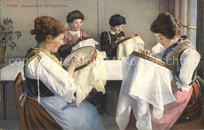 Appenzell IR Appenzeller Stickerinnen Handarbeit Tradition