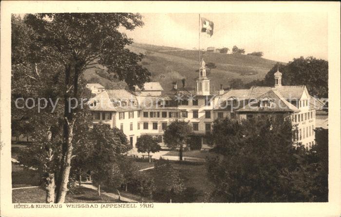 Weissbad Hotel und Kurhaus Schweizer Flagge