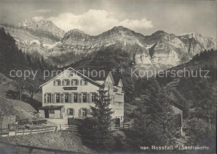 Urnaesch AR Gasthaus Rossfall Saentiskette Appenzeller Alpen