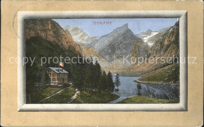 Seealpsee Gasthaus Appenzeller Alpen Kuenstlerkarte
