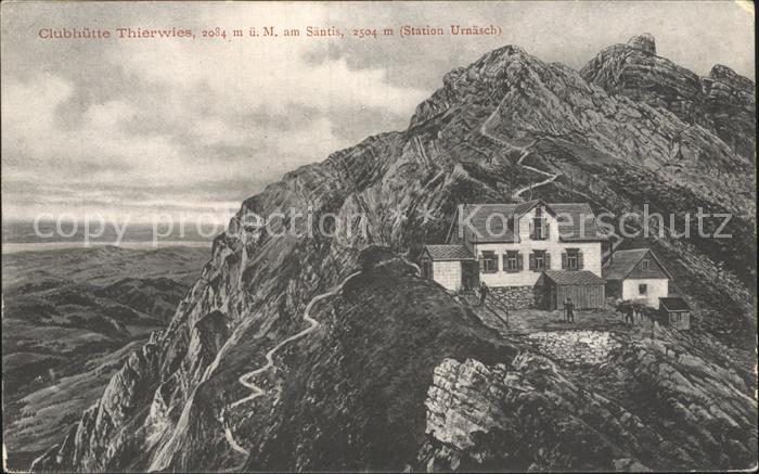 Urnaesch AR Clubhuette Thierwies am Saentis Appenzeller Alpen