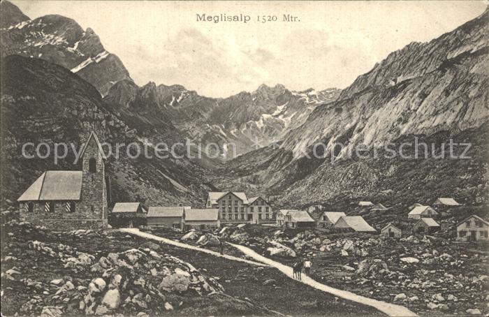 Meglisalp Bergdorf Kirche Appenzeller Alpen
