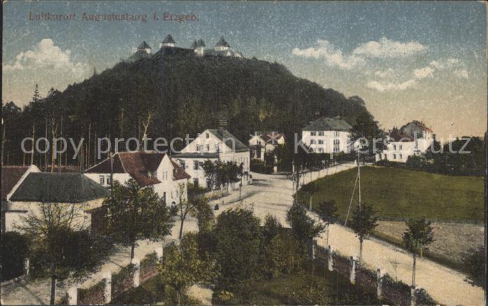 Augustusburg Teilansicht mit Schloss Luftkurort