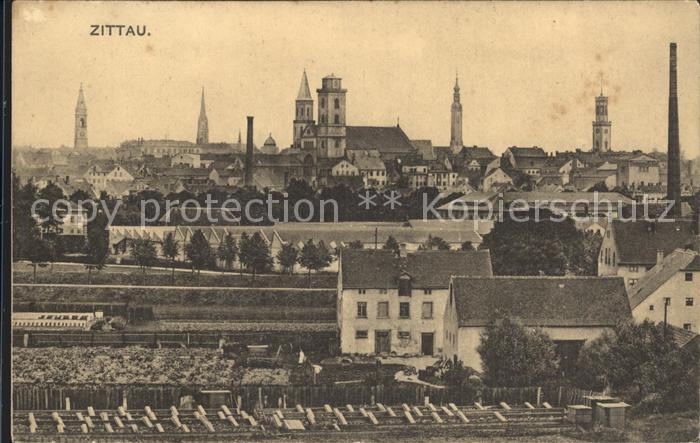 Zittau Stadtbild mit Kirchen